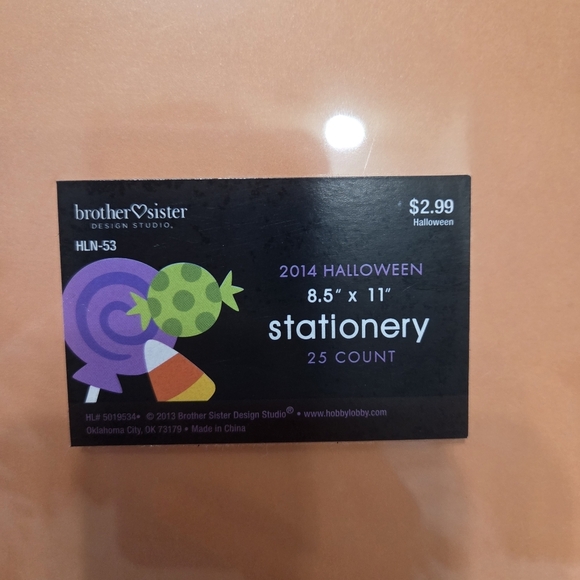 Brother Sister Design Studio Candy Corn 2014 Halloween Stationery paper 25 count - Picture 2 of 2